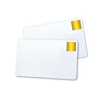 PVC Cards Blank White with Gold Seal